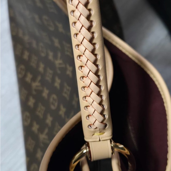 New Again Monogram canvas bag with a braided handle -name tag and Charm CHIPPED - Picture 5 of 16